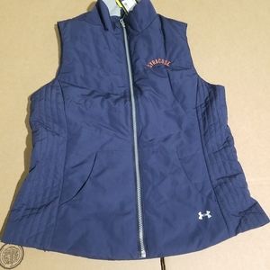 Under Armour SYRACUSE Women's Blue Full Zip Water-Resistant Vest Jacket Size M